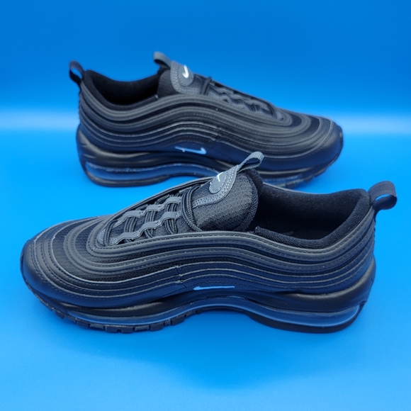 Nike Air Max 97 GS Triple Black Running Shoes Size 5.5Y Women's Size 7 Sneakers - Picture 7 of 8